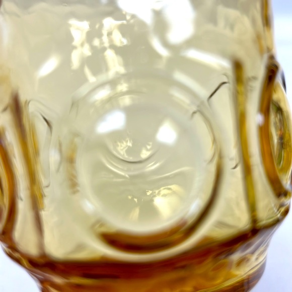 Vintage set of 4 ANCHOR HOCKING amber  glass “ Heritage Hill “ low-ball glasses - Picture 3 of 5